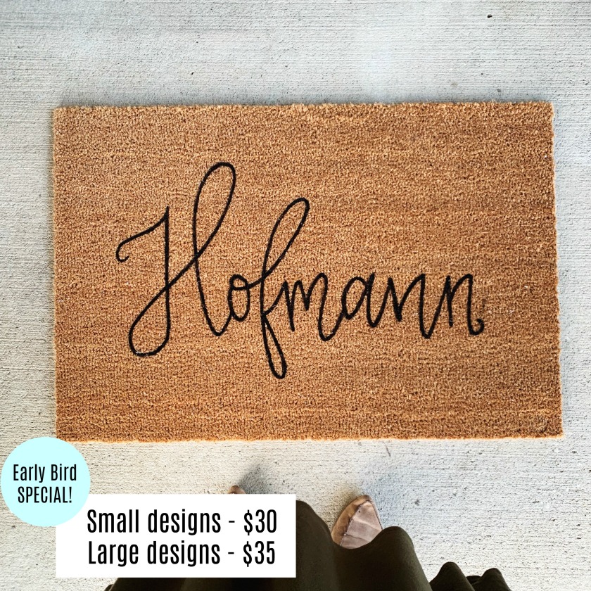 Custom Hand Lettered Door Mat